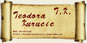 Teodora Kurucić vizit kartica